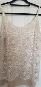 Cabi,  two layer lace top